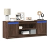 Image de Meuble TV avec LED chêne marron 139,5x34x50cm bois d'ingénierie 852200