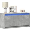 Image de Meuble TV avec LED gris béton 100x34x50 cm bois d ingénierie