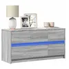 Image de Meuble TV avec LED sonoma gris 100x34x50 cm bois d ingénierie