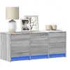 Image de Meuble TV avec LED sonoma gris 97x34x40 cm bois d ingénierie