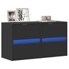 Image de Meubles TV muraux avec lumières LED 2 pcs noir 41x31x45 cm