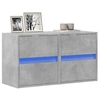 Image de Meubles TV muraux et lumières LED 2 pcs gris béton 41x31x45 cm