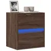 Image de Meuble TV mural avec lumières LED chêne marron 41x31x45 cm
