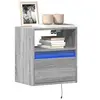 Image de Meubles TV muraux et lumières LED 2 pcs sonoma gris 41x31x45 cm, meuble TV suspendu au mur, unité TV flottante, 852324
