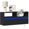 Image de Meuble TV mural avec lumières LED noir 100x31x45 cm 852335