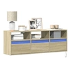 Image de Meuble TV mural avec lumières LED chêne sonoma 130x31x45 cm 852343