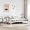Image de Cadre de lit et tête de lit blanc 200x200 cm bois de pin massif, lit, meuble de chambre à coucher, lit en bois, lit 3305731