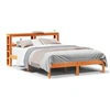 Image de Bedframe met hoofdbord massief grenenhout wasbruin 135x190 cm3305735
