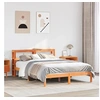 Image de Bedframe met hoofdbord massief grenenhout wasbruin 150x200 cm3305741