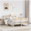 Image de Cadre de lit avec tête de lit 120x190 cm bois de pin massif, lit, mobilier de chambre à coucher, lit en bois, lit 3305788