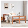 Image de Bedframe met hoofdbord massief grenenhout wasbruin 135x190 cm3305878