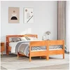 Image de Bedframe zonder matras massief grenenhout wasbruin 120x200 cm3306191