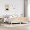 Image de Cadre de lit sans matelas 180x200 cm bois massif de pin 3306216