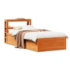 Image de Bedframe met hoofdbord massief grenenhout wasbruin 100x200 cm3306350
