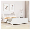 Image de Cadre de lit avec tête de lit blanc 120x190 cm bois pin massif, meuble de chambre à coucher, sommier, lit en bois, 3306478