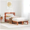 Image de Bedframe zonder matras massief grenenhout wasbruin 100x200 cm3306491