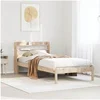 Image de Cadre de lit avec tête de lit 90x190 cm bois de pin massif, lit, mobilier de chambre, lit en bois, lit simple, cadre 3306527