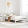 Image de Cadre de lit et tête de lit blanc 100x200 cm bois de pin massif, lit, mobilier de chambre, lit en bois, lit simple, 3306538