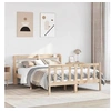 Image de Cadre de lit avec tête de lit 160x200 cm bois de pin massif, lit, mobilier de chambre à coucher, lit en bois, lit 3306584