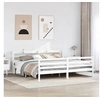 Image de Cadre de lit et tête de lit blanc 200x200 cm bois de pin massif, lit, mobilier de chambre à coucher, lit en bois, lit 3306654
