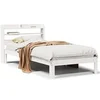 Image de Bedframe met hoofdbord massief grenenhout wit 75x190 cm3306773