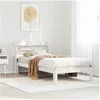 Image de Cadre de lit avec tête de lit blanc 90x200cm bois de pin massif, lit, mobilier de chambre, lit en bois, lit simple, 3306783