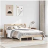 Image de Cadre de lit avec tête de lit 160x200 cm bois de pin massif, lit, meuble de chambre à coucher, lit en bois, lit 3306792