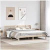 Image de Cadre de lit avec tête de lit 200x200 cm Bois de pin massif, lit, meuble de chambre à coucher, lit en bois, lit 3306796