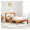 Image de Cadre de lit avec tête de lit cire marron 75x190 cm bois de pin, meuble de chambre à coucher, sommier, lit en bois, 3306798