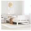 Image de Cadre de lit avec tête de lit sans matelas blanc 100x200 cm 3306824