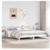 Image de Cadre de lit et tête de lit blanc 180x200 cm bois de pin massif, lit, meuble de chambre à coucher, lit en bois, lit 3306880