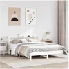Image de Cadre de lit avec tête de lit blanc 150x200 cm bois pin massif, lit, meuble de chambre à coucher, lit en bois, lit 3306886