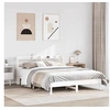 Image de Cadre de lit et tête de lit blanc 140x190 cm bois de pin massif, lit, meuble de chambre à coucher, lit en bois, lit 3306901