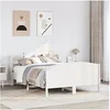 Image de Cadre de lit sans matelas blanc 140x200 cm bois de pin massif 3306967