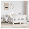 Image de Cadre de lit sans matelas blanc 120x190 cm bois de pin massif 3307024