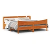 Image de Bedframe met hoofdbord massief grenenhout wasbruin 180x200 cm3307037