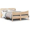 Image de Cadre de lit avec tête de lit 160x200 cm bois de pin massif, sommier, cadre de lit double, cadre de lit en bois 3307038