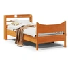 Image de Cadre de lit avec tête de lit cire marron 75x190 cm bois de pin, sommier, cadre de lit simple, cadre de lit en bois 3307070