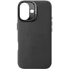 Image de Coque pour iPhone 16 Antichocs en Cuir Compatible MagSafe Noir