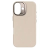 Image de Coque pour iPhone 16 Antichocs en Cuir Compatible MagSafe Beige