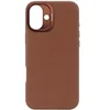 Image de Coque pour iPhone 16 Plus Antichocs en Cuir Compatible MagSafe Marron clair