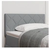 Image de Tête de lit LED Design en Blocs de Diamant Gris Clair 90 cm Tissu 3338187