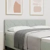 Image de Tête de Lit LED Design Blocs de Diamant Gris Clair 144 cm Velours 3338220