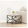 Image de Table basse avec étagère en chêne de Sonoma - 51 x 50 x 40 cm - Fabriquée en bois d ingénierie