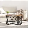 Image de Table basse en chêne fumé 80x80x42 cm en bois d ingénierie