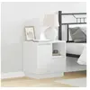 Image de Cabinets de chevet avec LED 2 pcs Blanc 50x34,5x50 cm