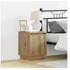 Image de Table de chevet avec lumières LED en chêne artisan 39x34,5x50 cm