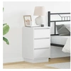 Image de Meuble de chevet avec éclairage LED blanc 39x34,5x65 cm en bois d ingénierie