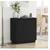 Image de Buffet avec LED, Noir, Chêne, 71x34,5x75 cm, en bois d ingénierie