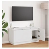 Image de Meuble TV Blanc 100x38x49 cm Bois d ingénierie